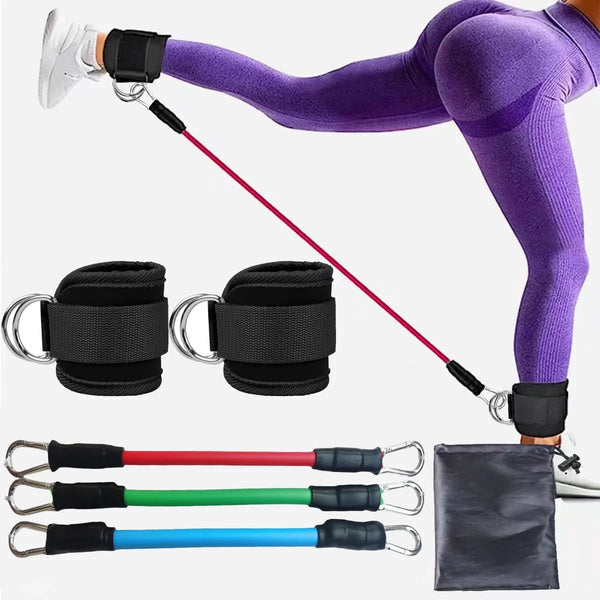 Ankle Resistance Bands with Padded Cuffs
