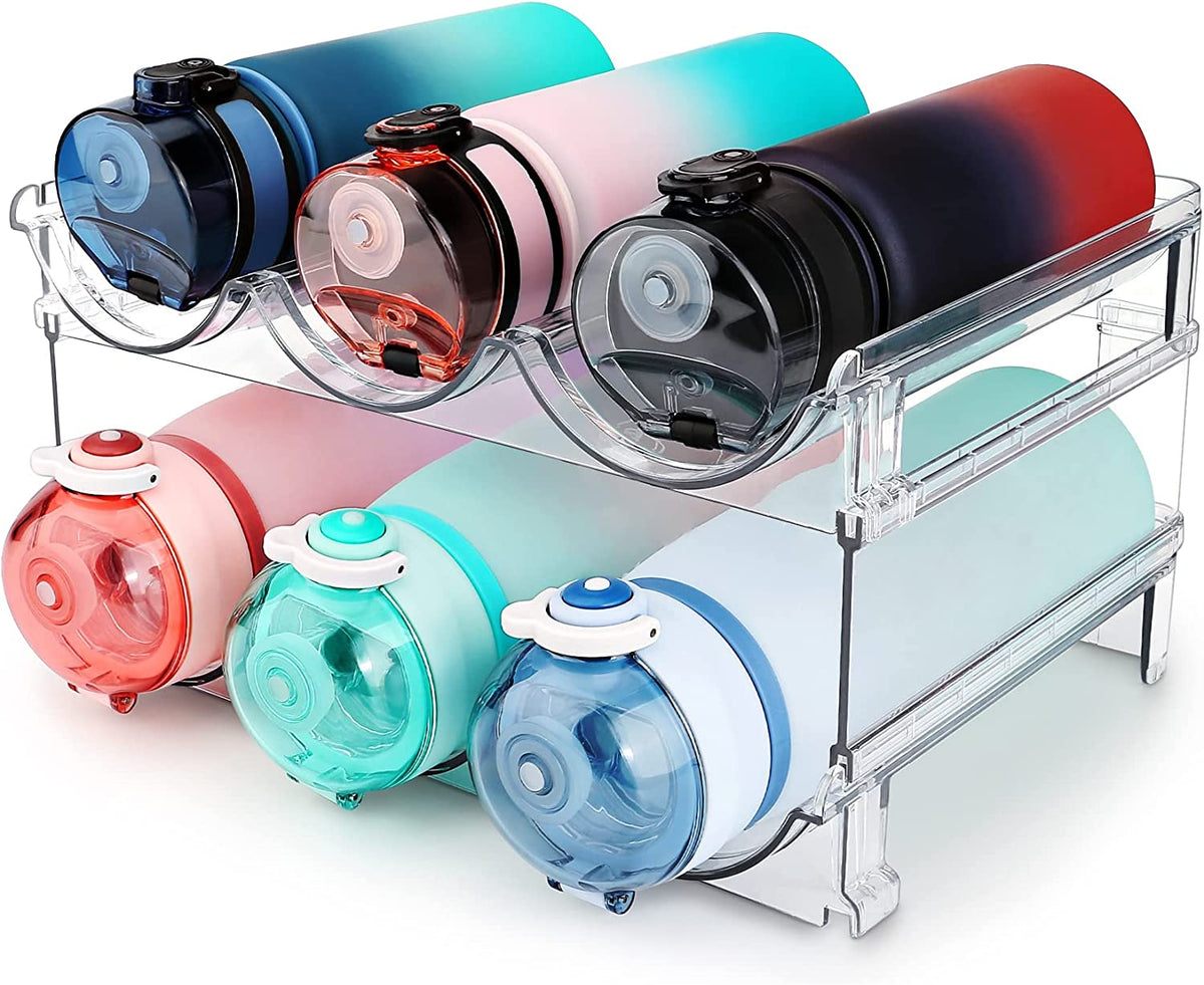 Stackable Water Bottle Organizer, 2 Pack