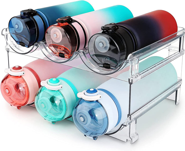Stackable Water Bottle Organizer, 2 Pack